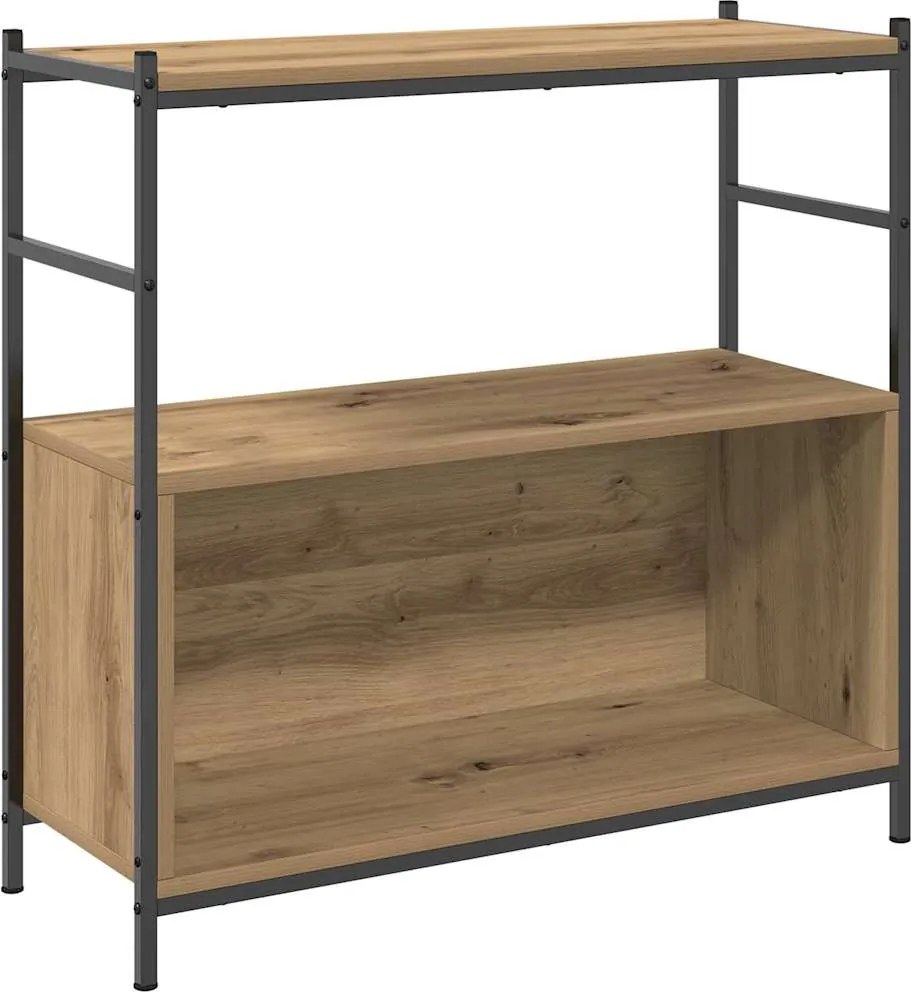 vidaXL Raft pentru cărți stejar artizanal 80 x 30 x 78.5 cm