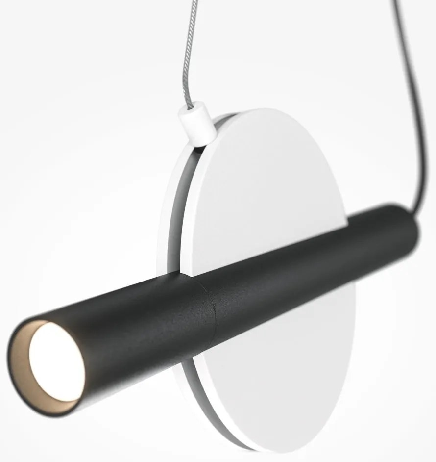 Pendul LED design modern Enigma alb