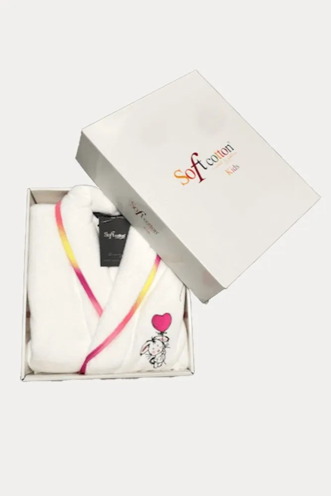 Halat pentru copii RAINBOW GIRL în cutie cadou 2 ani (mărime 92 cm) Alb / White