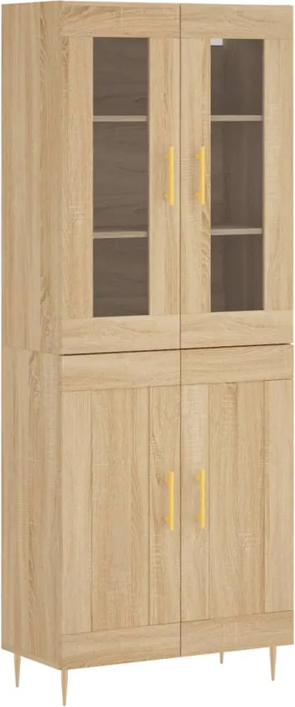 vidaXL Dulap înalt, stejar sonoma, 69,5x34x180 cm, lemn compozit