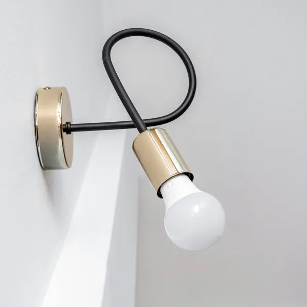 Aplica de perete OXFORD 1xE27/15W/230V auriu/negru