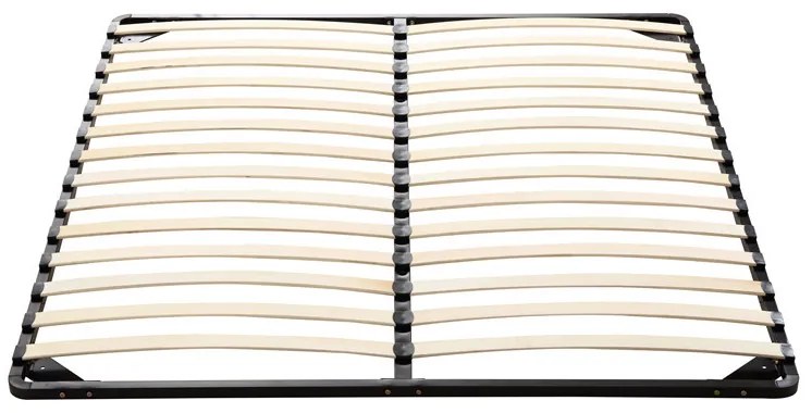 Kit somiera demontabila, 2 randuri, 1400 | 1600 x 2000 mm, lamele lemn stratificat, negru (Dimensiuni: 1400x2000 mm)