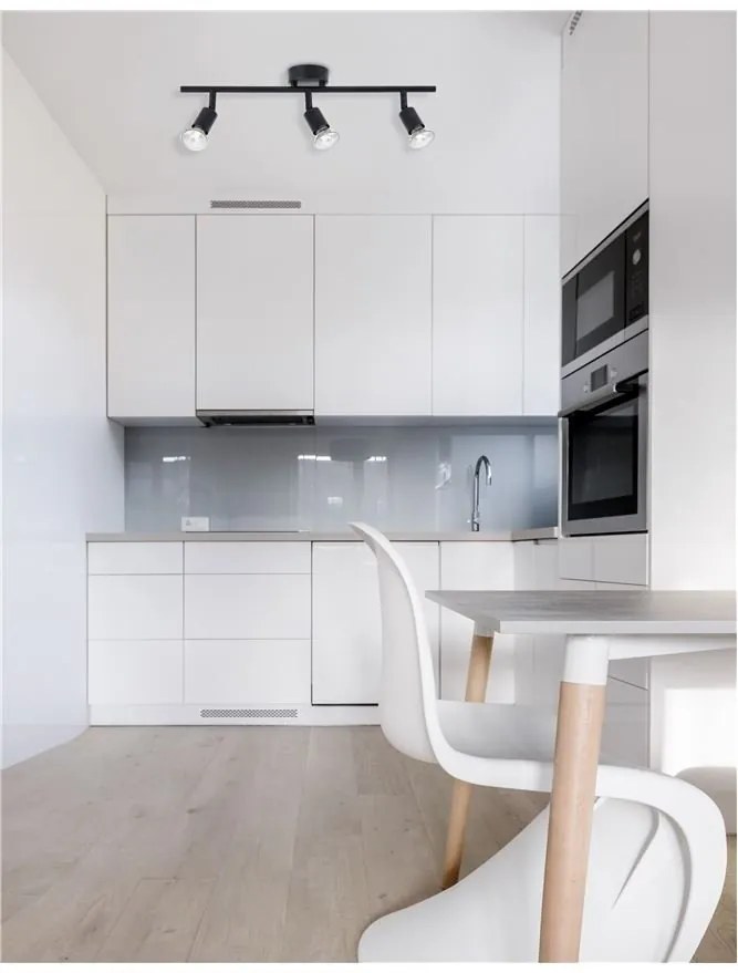 Plafonirea cu 3 spoturi design minimalist LUP negru