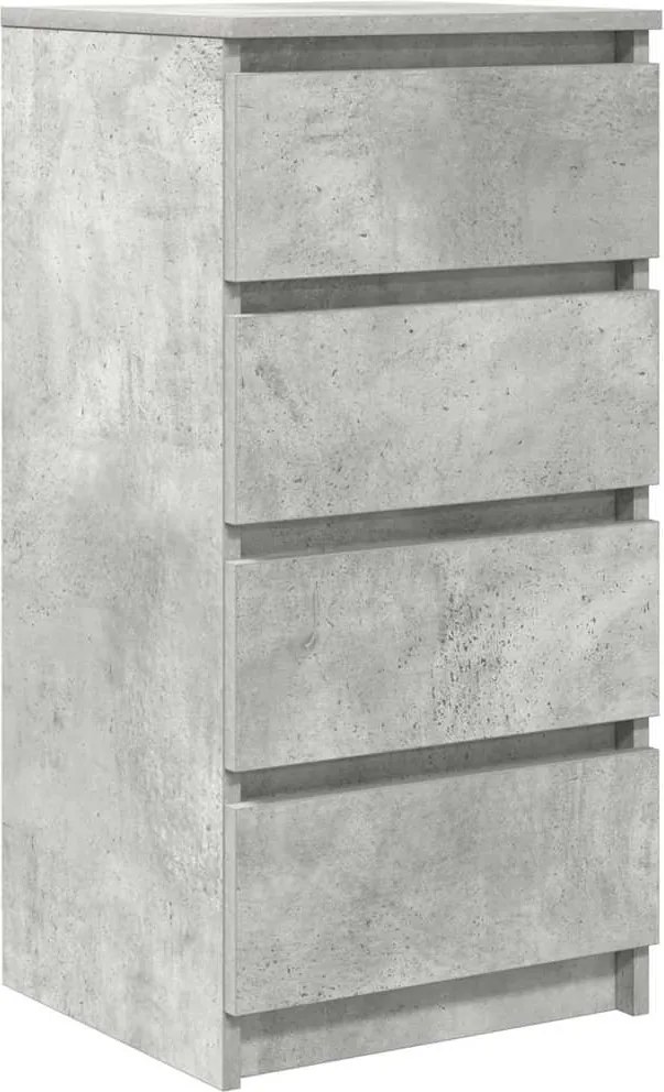 vidaXL Bufetă Gri Beton 37,5x35x76 cm Lemn prelucrat