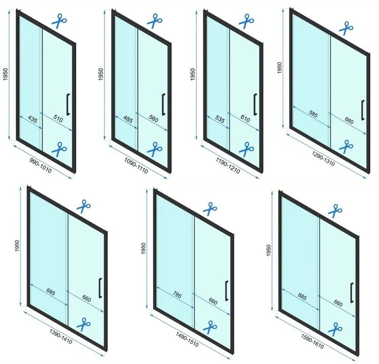 Cabina de dus de perete REA Rapid Slide 130 x 80 cm auriu periat