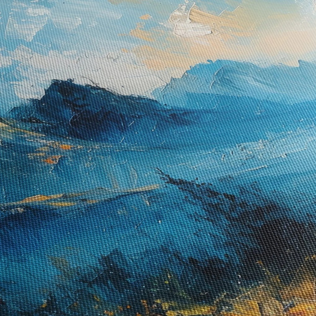 Tablou - Pictura munților (120x50 cm)