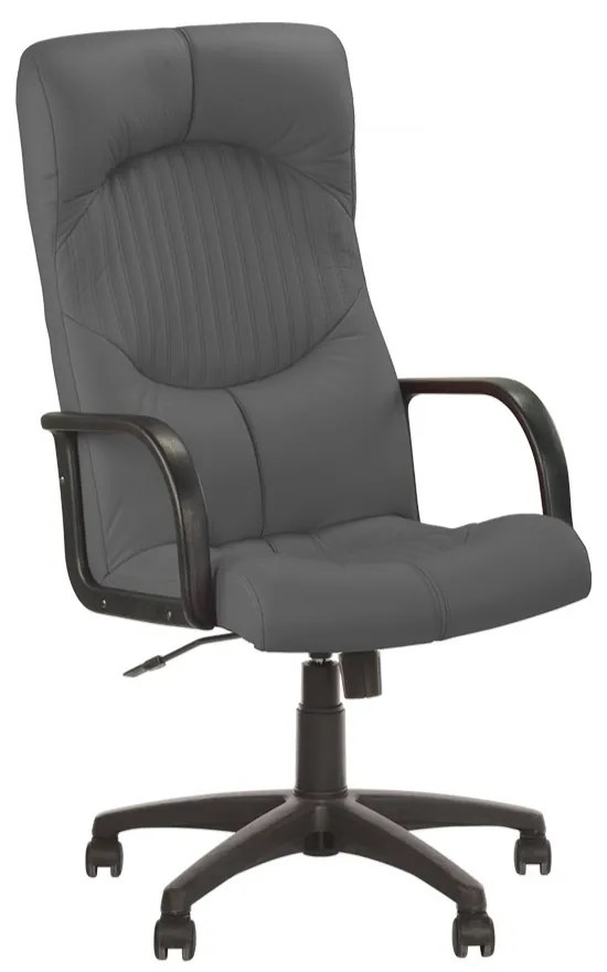 Scaun directorial Germes, piele ecologica, gri
