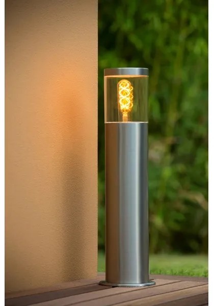 Lampă de exterior Lucide 14899/50/12 FEDOR 1xE27/40W/230V IP44 49 cm crom