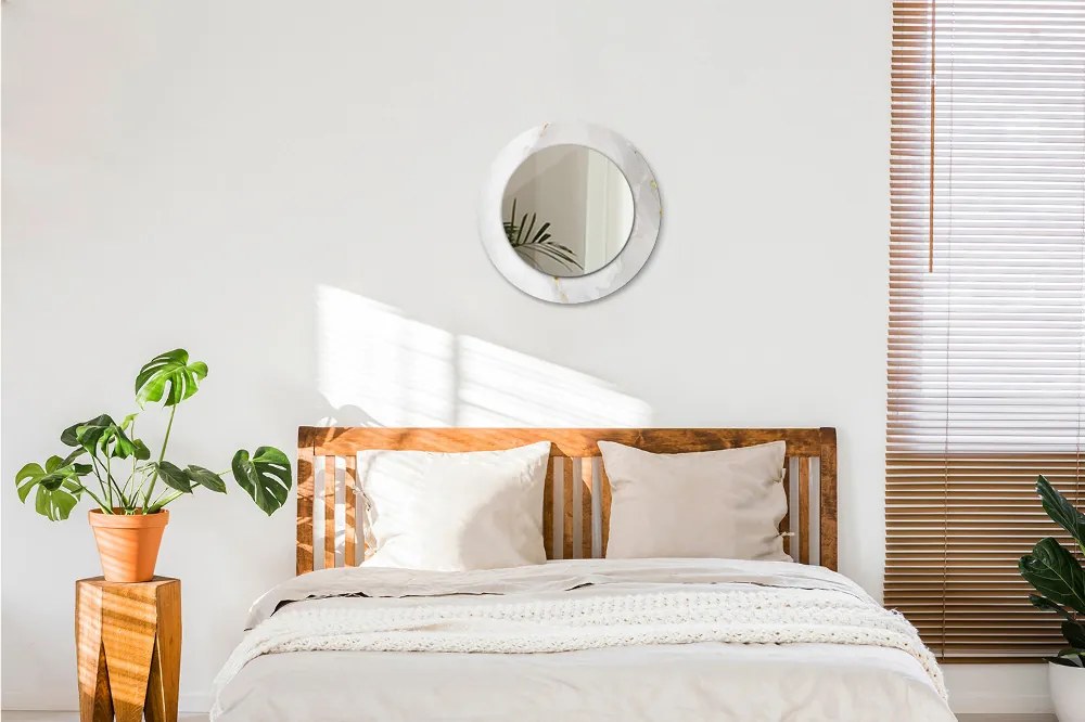 Decor oglinda rotunda Marmură strălucitoare fi 50 cm