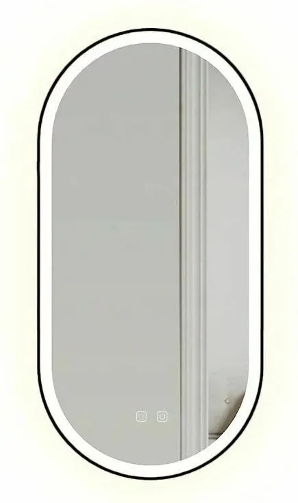 Oglinda cu iluminare Led Tutumi OVL 50x100 cm negru