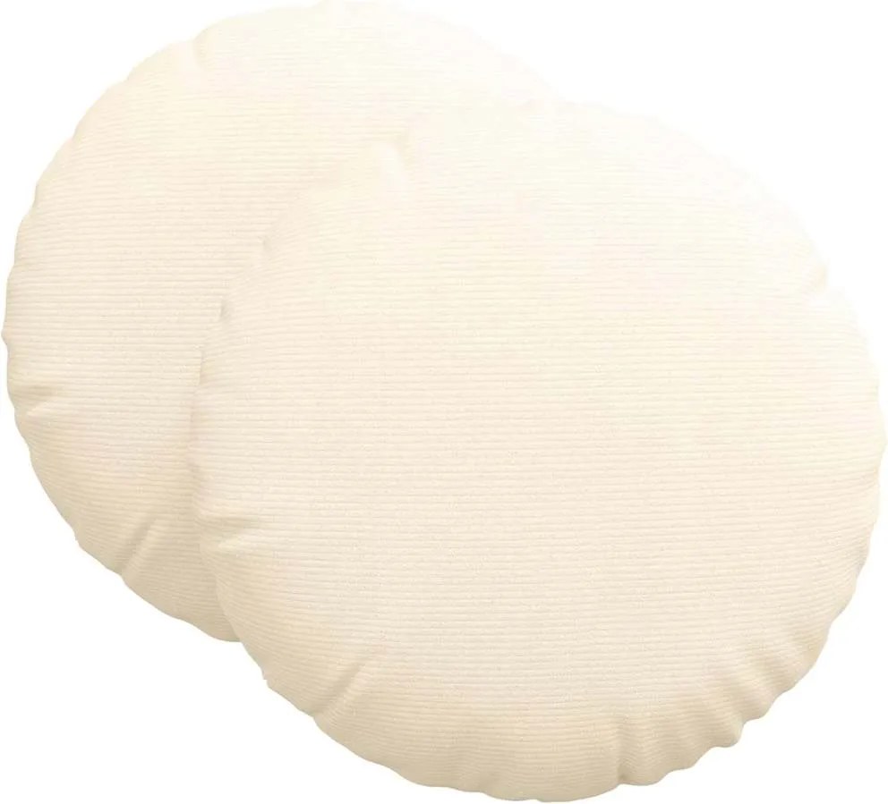 vidaXL Perne de Șezut 2 pcs Crem Ø 60 cm Țesătură din corduroy