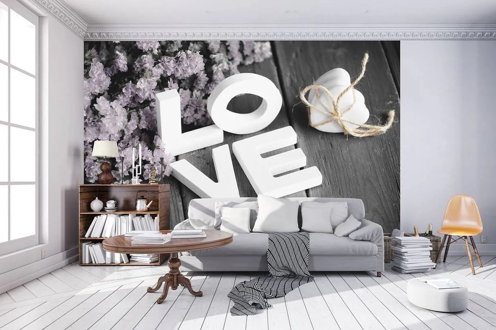 Fototapet - Inscripție  iubire (254x184 cm)