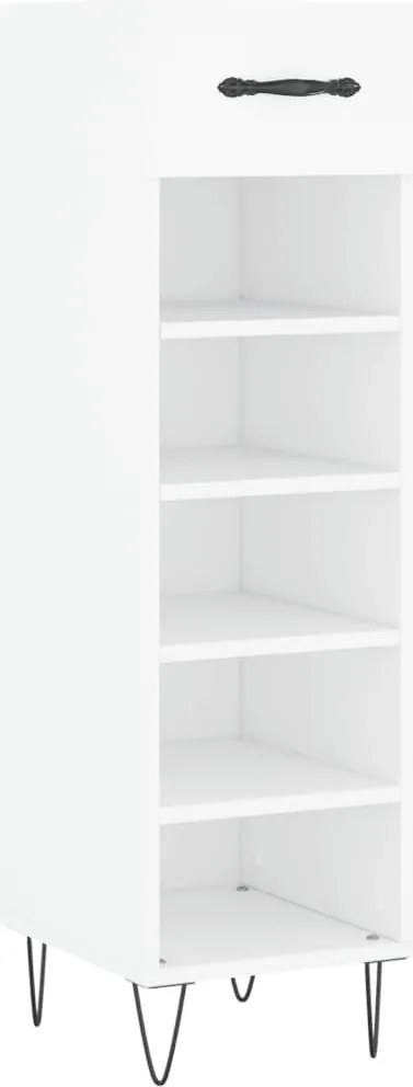 vidaXL Pantofar, alb, 30x35x105 cm, lemn compozit