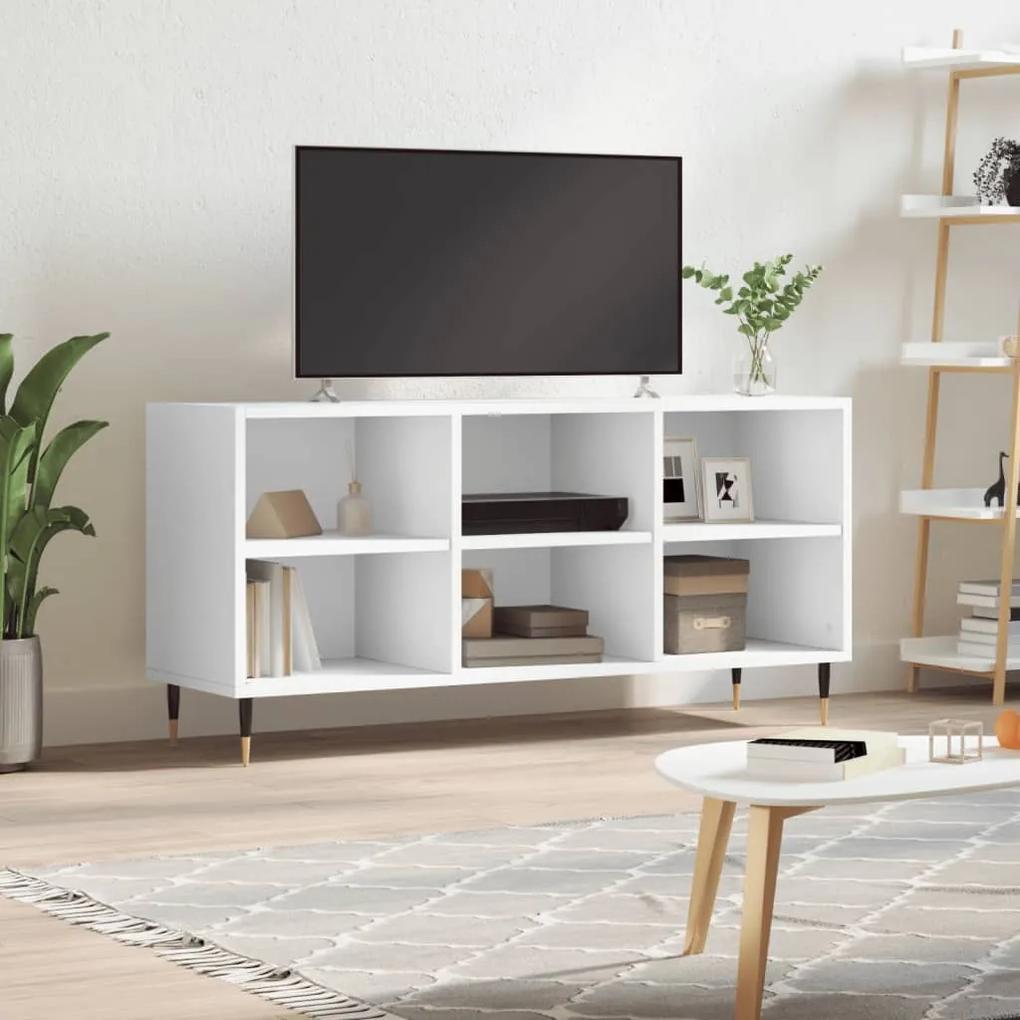 826980 vidaXL Comodă TV, alb, 103,5x30x50 cm, lemn compozit