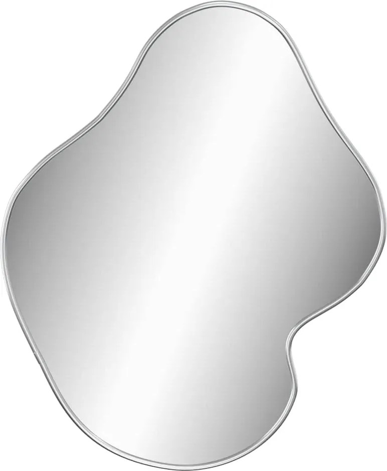 vidaXL Oglindă de perete, argintiu, 60x50 cm