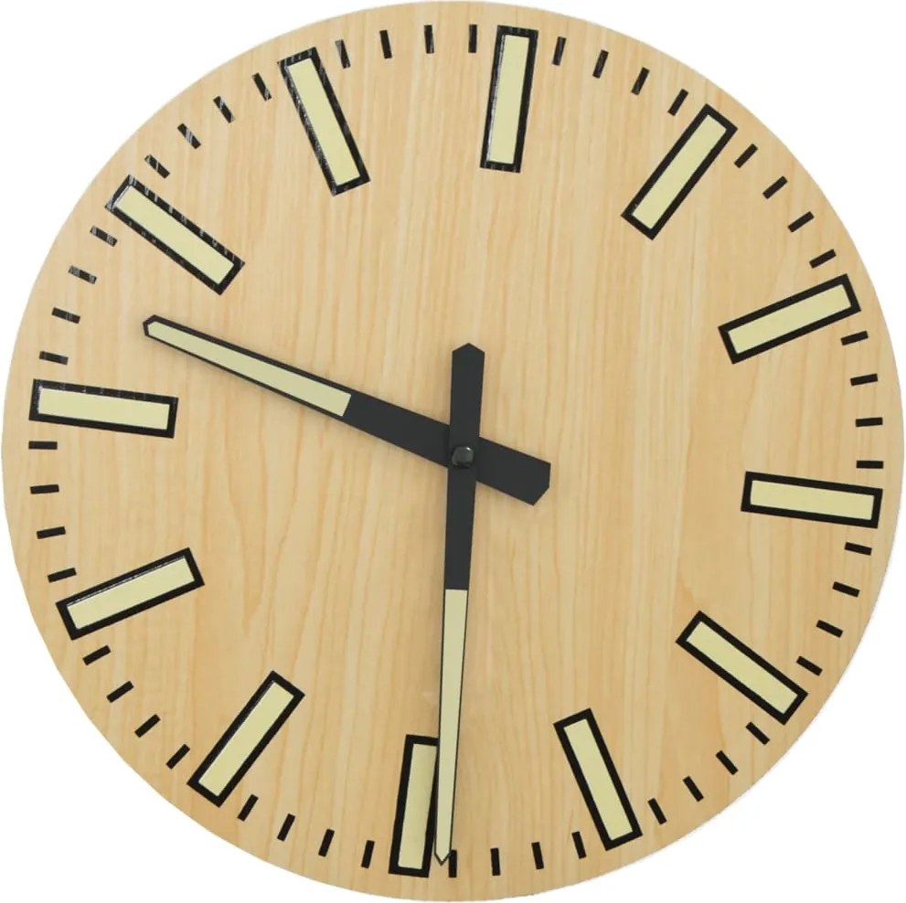 vidaXL Ceas de perete cu scale luminoase și indicatori, galben, Ø30 cm