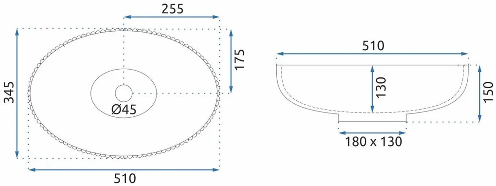 Lavoar pe blat Rea Nicole Transparent