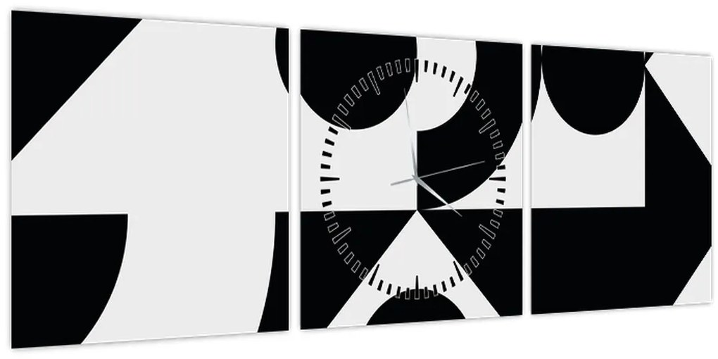 Tablou - Abstracție geometrică N⁰1 (cu ceas) (90x30 cm)