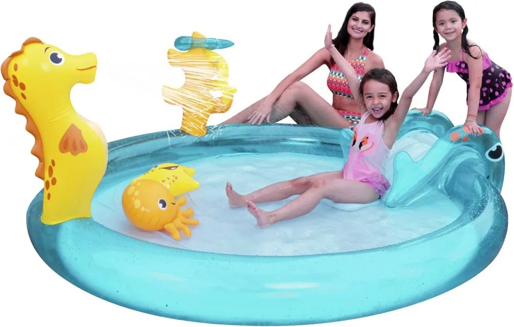 Piscină gonflabilă pentru copii 200 x 152 x 40 cm cu accesorii