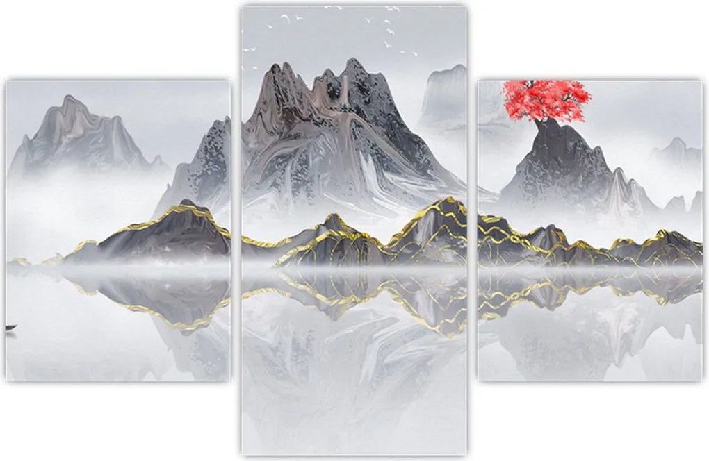 Tablou - Munții în ceață (90x60 cm)