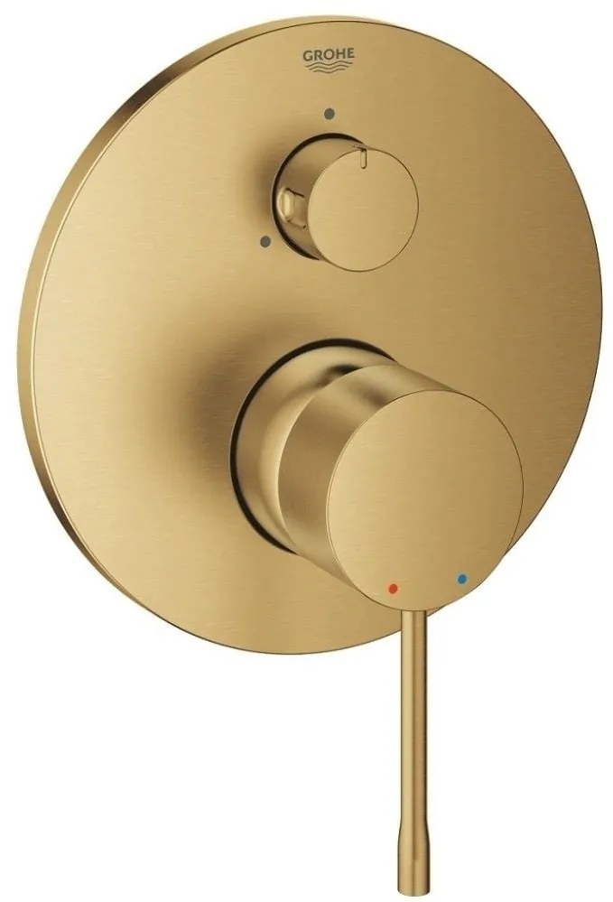 Grohe Essence Baterie cada dus monocomanda incastrata, 3 iesiri, auriu mat (brushed cool sunrise)