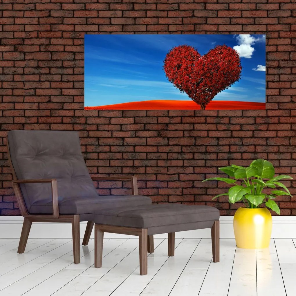 Tablou - Inimă din copac (120x50 cm)