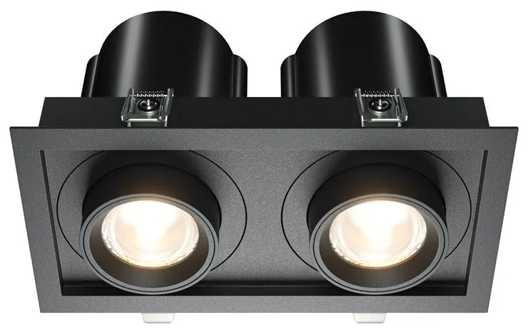 Spot LED incastrabil rotativ retractabil Hidden 2 negru