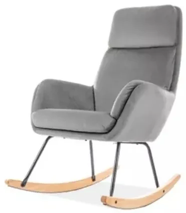 Fotoliu balansoar Culoare Gri, HOOVER VELVET
