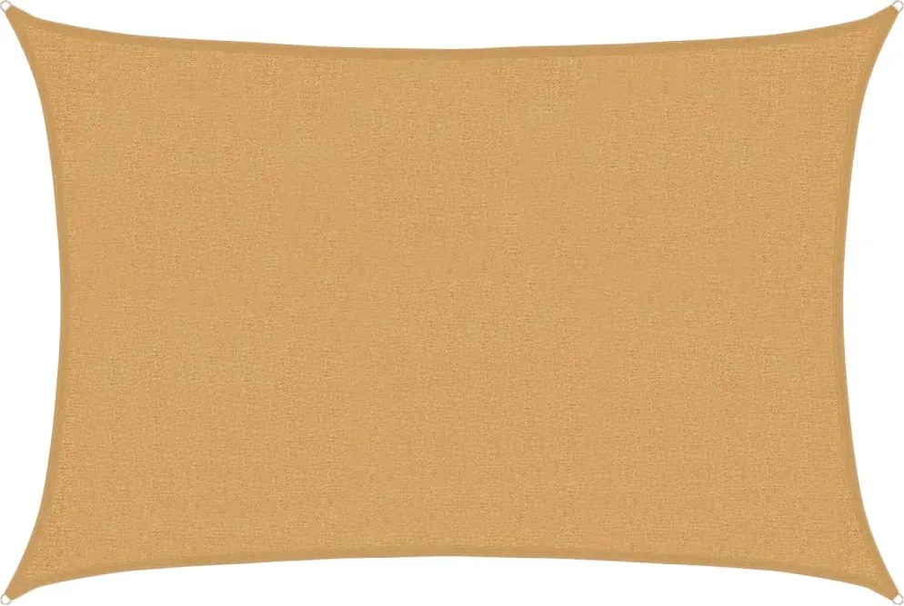 vidaXL Pânză parasolar, nisipiu dreptunghiular 2x3 m, HDPE, 160 g/m²