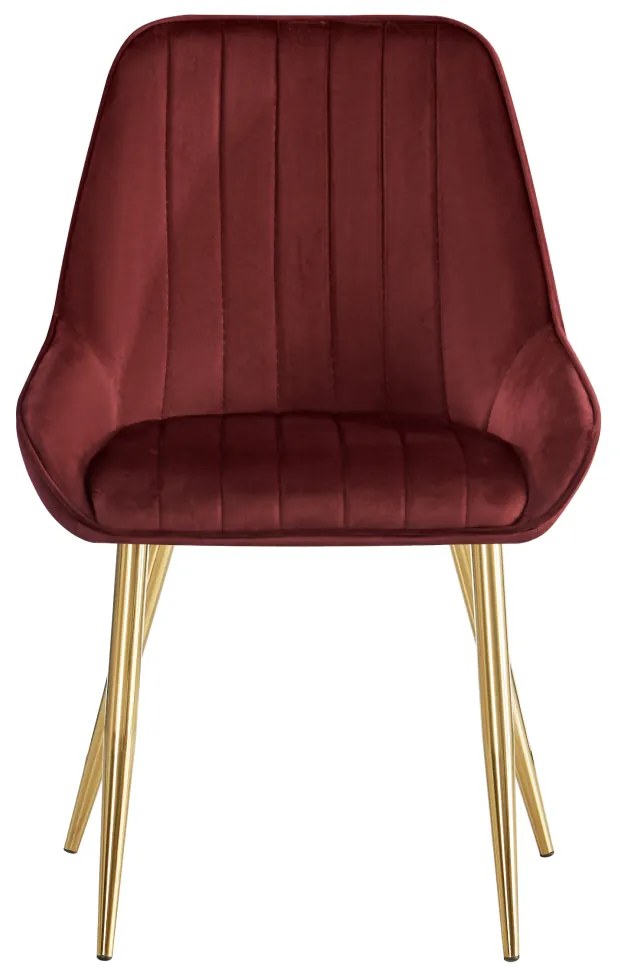 Scaun de dining, bordo tesatura Velvet gold crom-auriu, PERLIA