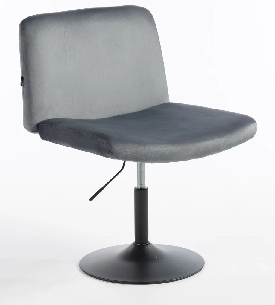 HR150N Scaun Grafit din Catifea cu Bază Neagră