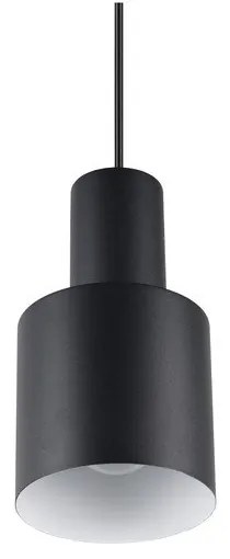 Lustră neagră cu abajur din metal ø 12 cm Agudo – Trio