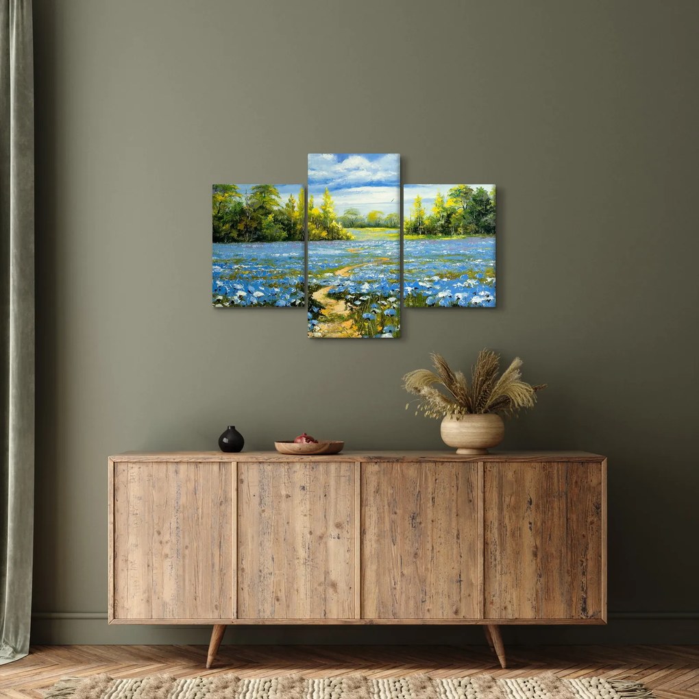Tablou - Drum de câmp, pictură în ulei (90x60 cm)