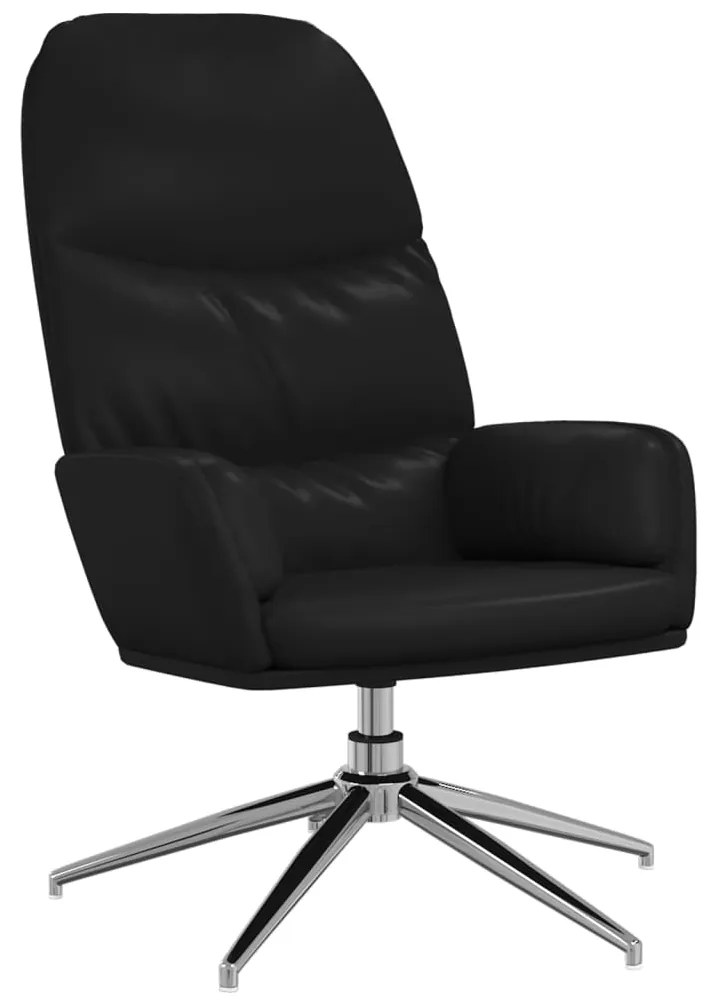 341023 vidaXL Scaun de relaxare din piele artificială neagră strălucitoare