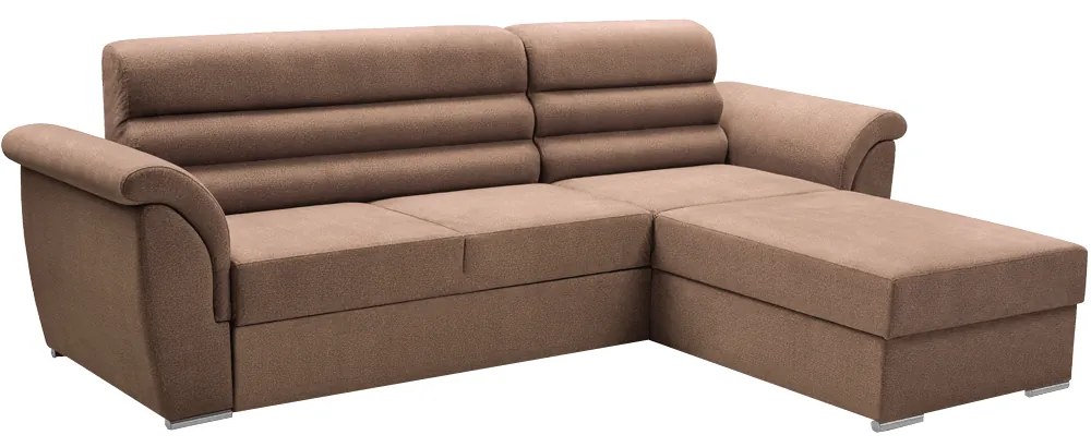 Set de canapea, ţesătură Queens maro, dreapta, FABO