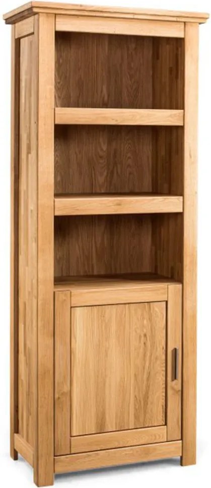 Bibliotecă lemn masiv Lucca, 81 × 207 × 48 cm