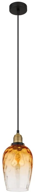 Pendul design decorativ SALVY D-15cm negru/chihlimbar