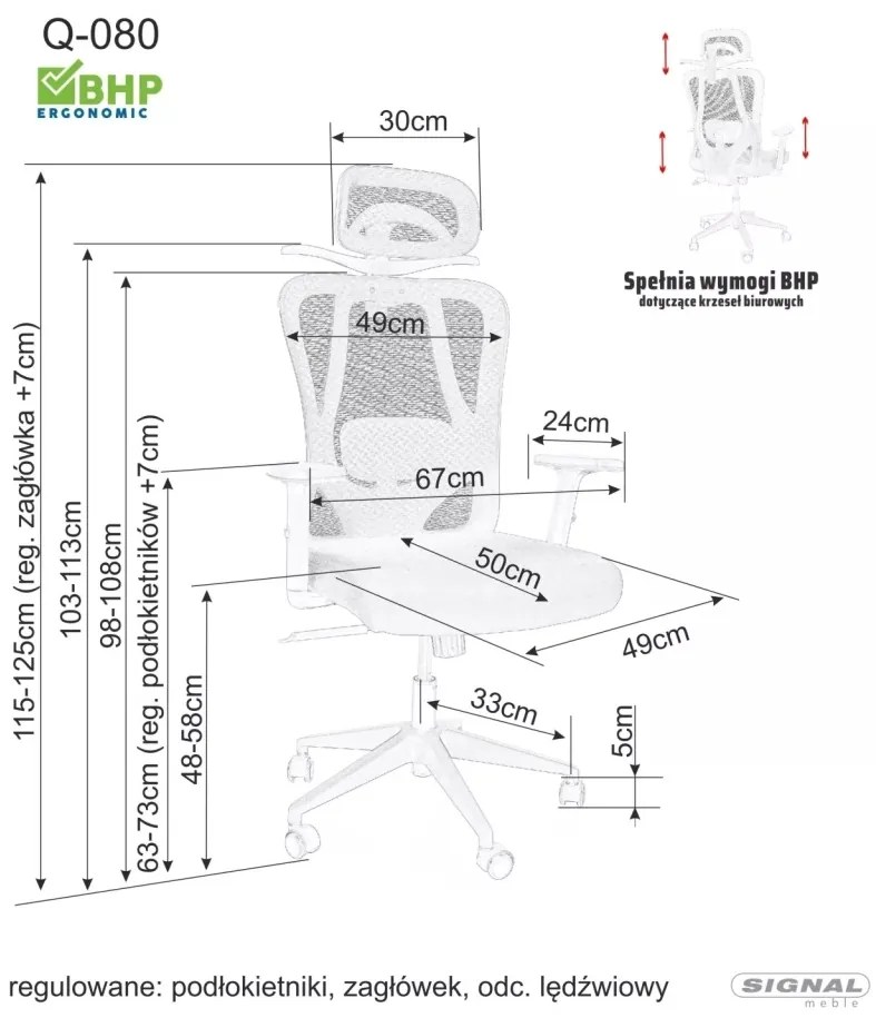 Scaun de birou Q080M material gri