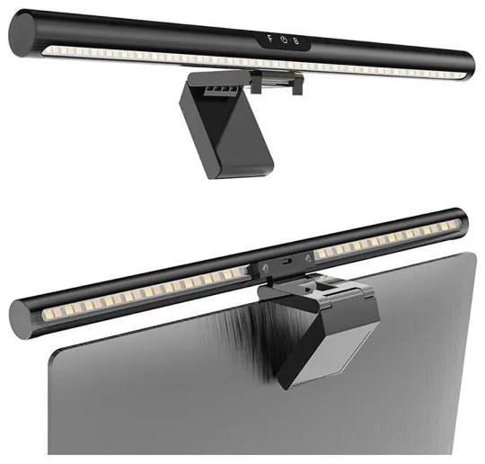 LED iluminare tactilă reglabilă monitor 42 cm, 5W, 5V, 3000-6000K, negru