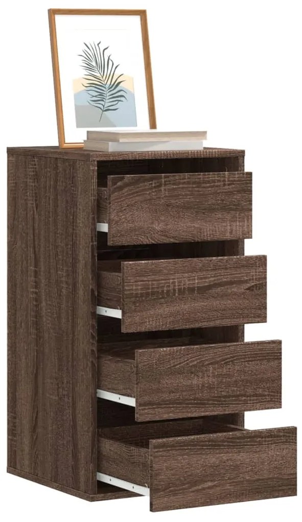 vidaXL Dulap colț cu sertare stejar maro 40x41x76 cm lemn prelucrat