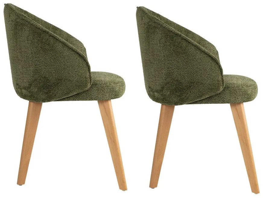 Set de scaune de sufragerie Bentley Green andLight Oak, 2 buc.