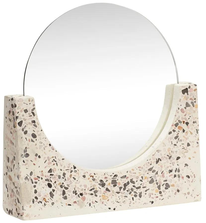 Oglindă de masă Hübsch Terrazzo, 20 x 19 cm