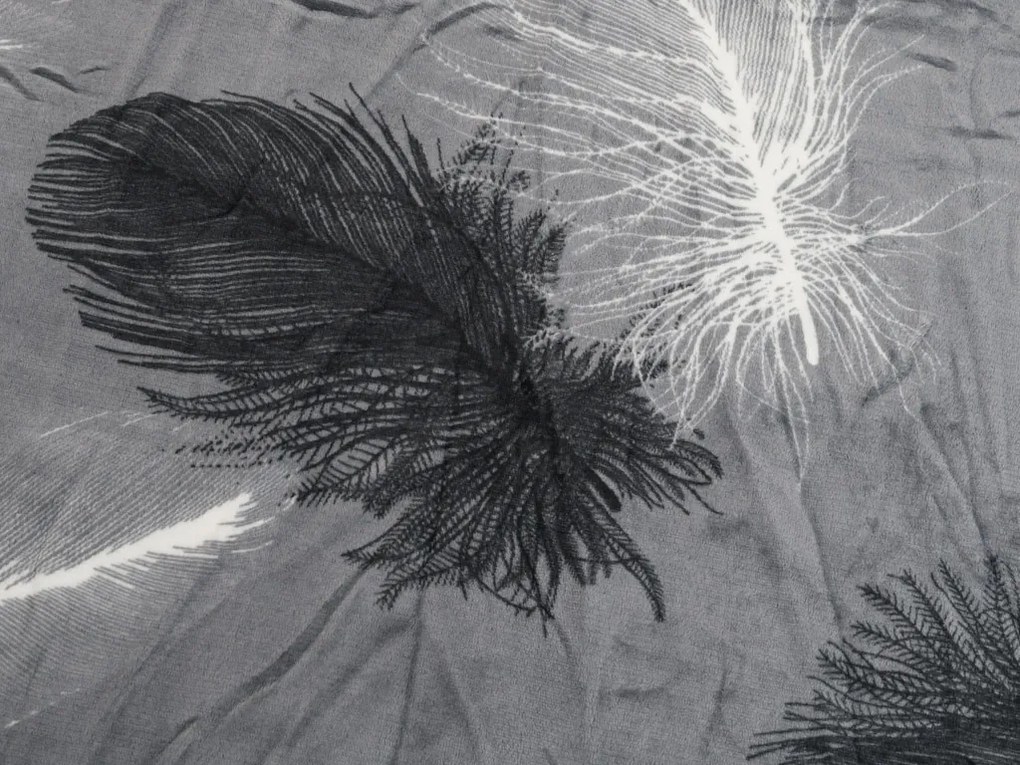 OFERTA Lenjerie cocolino VELSOFT gri calitate II Dimensiune lenjerie de pat: 70 x 90 cm | 140 x 200 cm