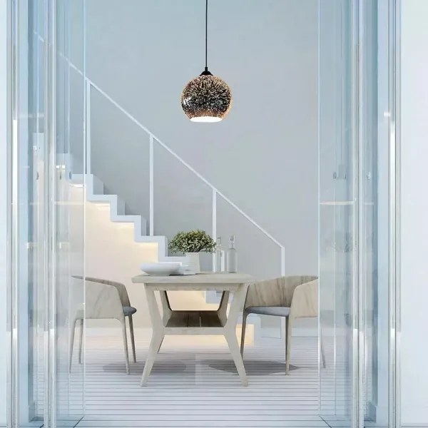 Lustră pe cablu 3D 1xE27/60W/230V