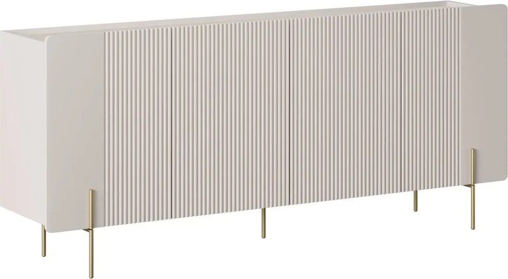 Comodă cu patru uși Malmi 200 cm - cașmir / picioare aurii