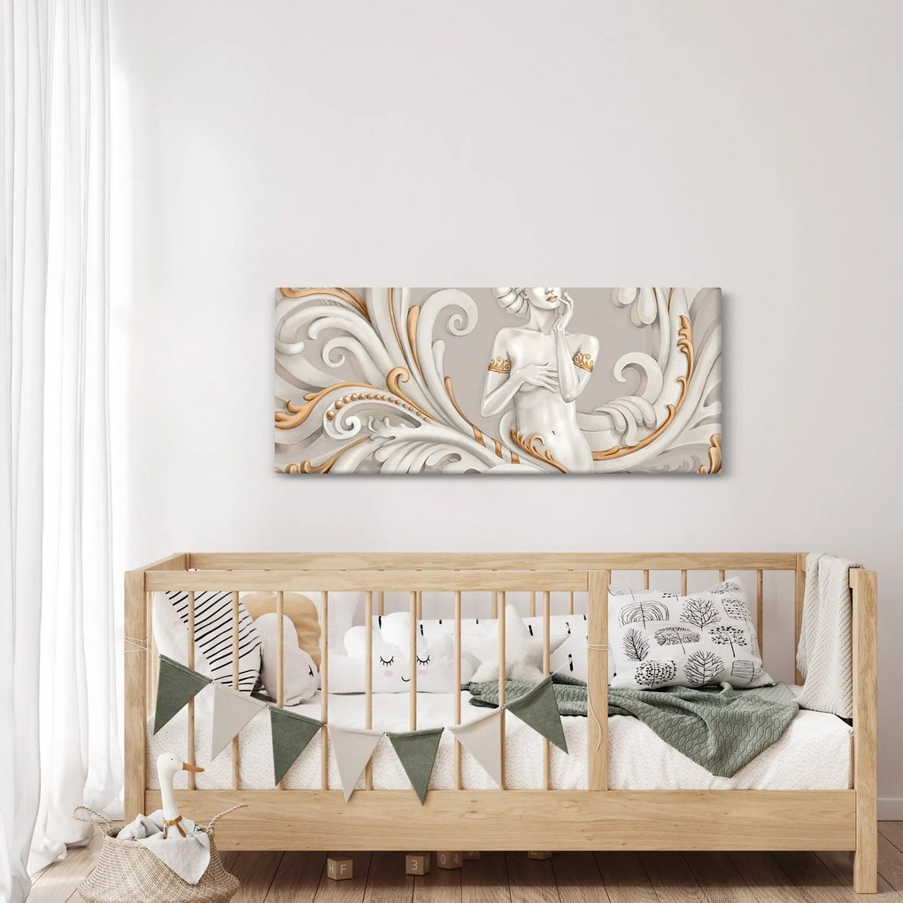 Tablou - Imagine a zeiței într-un fundal ornamental (120x50 cm)