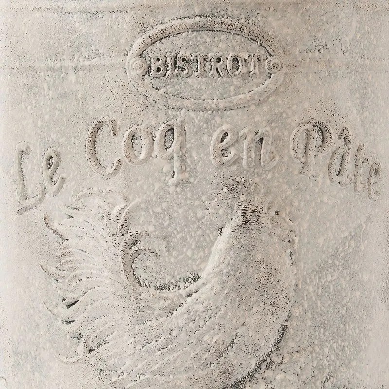 Coș de gunoi cu pedală, alb, din metal, model găină, 12 L