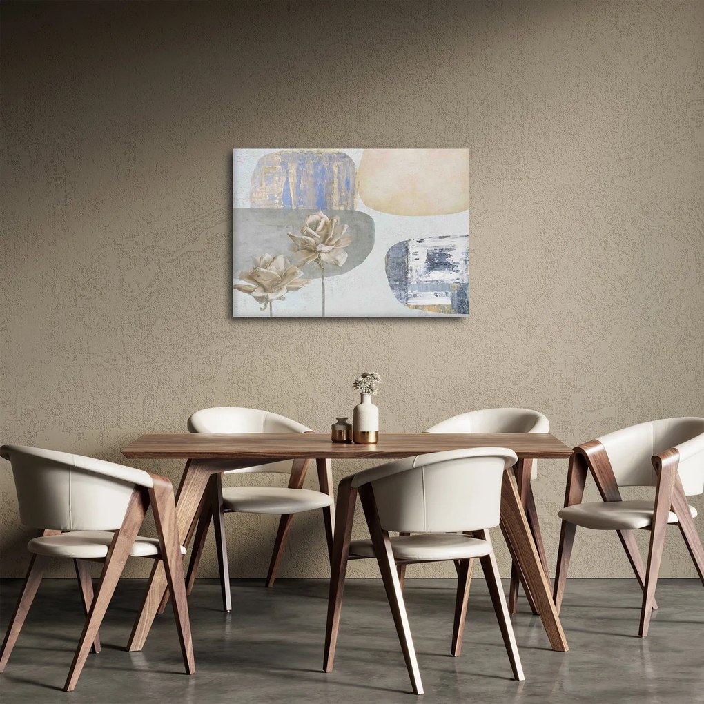 Tablou - Pictură flori și texturi (70x50 cm)