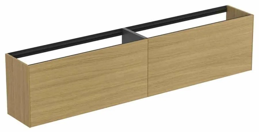 Dulap baza suspendat Ideal Standard Atelier Conca 2 sertare 240 cm finisaj stejar deschis