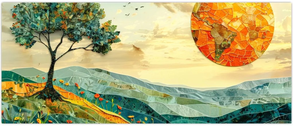 Tablou - Ilustrație peisaj (120x50 cm)